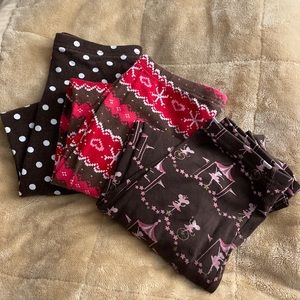 NWOT Gymboree leggings bundle polka dot, snowflakes w/hearts and ballerina